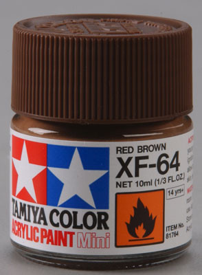 Tamiya XF-64 Flat Red Brown Acrylic Paint (23ml) [TAM81364