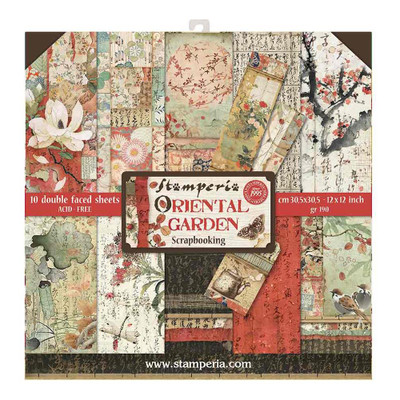 Stamperia Double-sided Paper Pad 12x12 10/pkg-roses, Lace & Wood