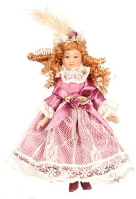 Miniature Dollhouse Kristen Peterson Victorian Girl Doll 1:12 Scale New