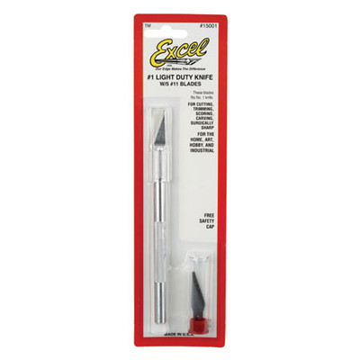 Excel Double Honed Blade for #1 Hobby Knife 5pc 20011