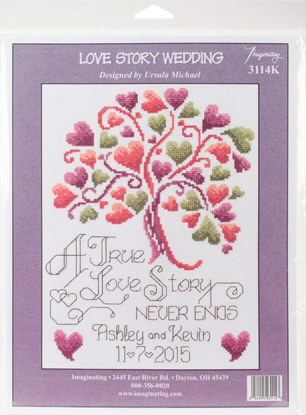 IMAGINATING - Love Story Counted Cross Stitch Kit - 7.5"X10" 14 Count (I3114) 054995031143