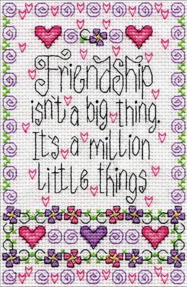 TOBIN - Friendship Counted Cross Stitch Kit - 5"X7" 14 Count (DW3227) 021465032276