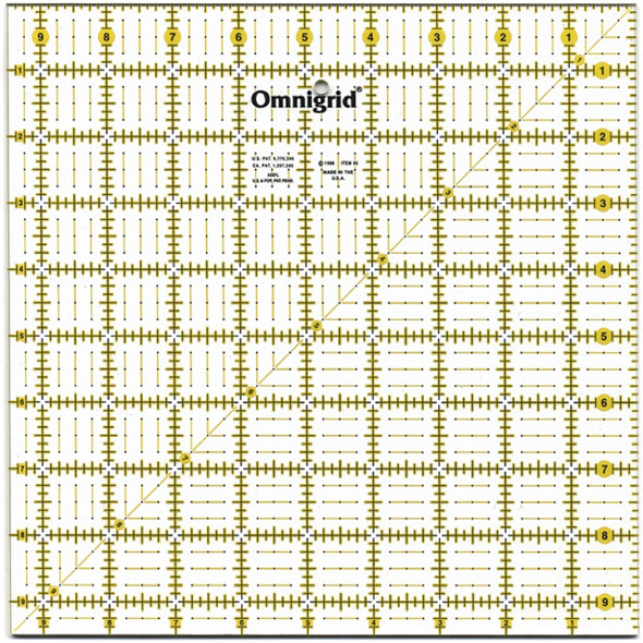 DRITZ - Omnigrid Quilter's Square-9-1/2"X9-1/2" (R95) 762511100951