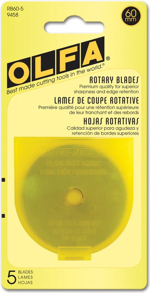 OLFA - Rotary Blade Refills-60mm 5/Pkg (RB60-5) 091511500813