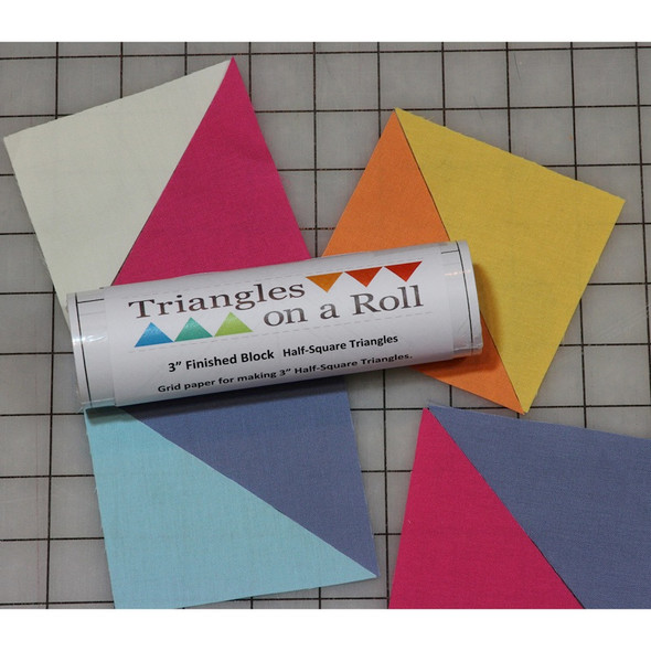 TRIANGLES ON A ROLL - Half-Square 50' 3.5" Finished Size (H350) 814099000229