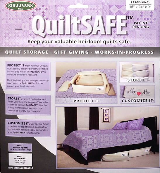 SULLIVANS - Sullivan's Quiltsafe Storage Bag-Large 16"X24"X9" (48513) 739301485130