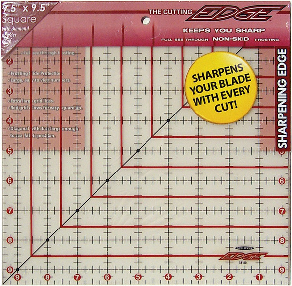 SULLIVANS - The Cutting EDGE Frosted Ruler-9-1/2"X9-1/2" (38180) 739301381807