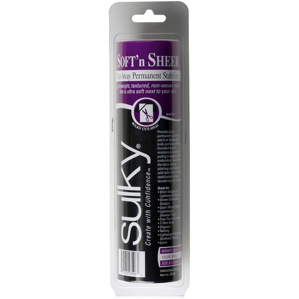 SULKY - Soft & Sheer Cut-Away Permanent Stabilizer-8"X11yd (235-08) 727072235085