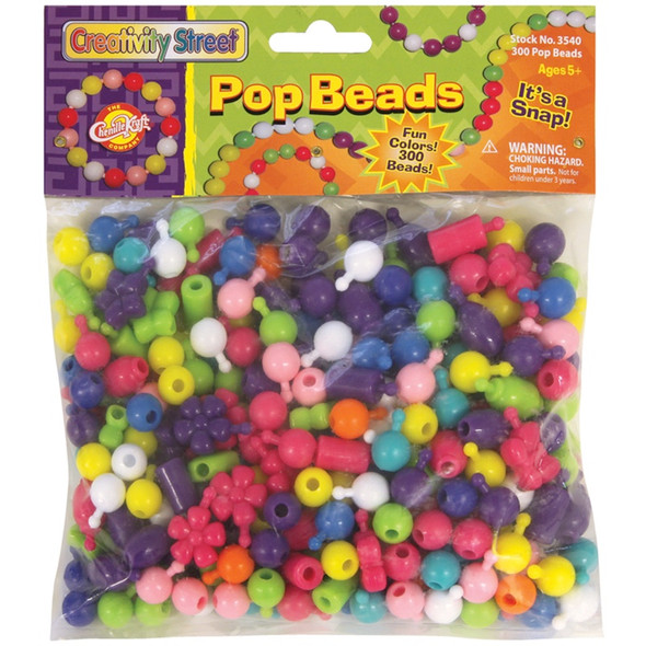 CREATIVITY STREET - Pop Beads 300/Pkg-Assorted Shapes (CKC3540) 021196035409