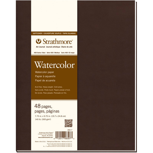 STRATHMORE - Softcover Watercolor Journal 7.75"X9.75"-24 Sheets (62483700) 012017483073