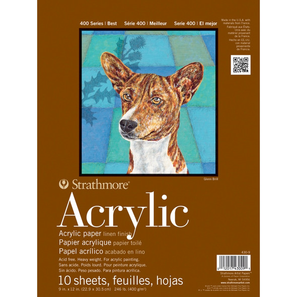 STRATHMORE - Acrylic Paper Pad 9"X12"-10 Sheets (430900) 012017430091