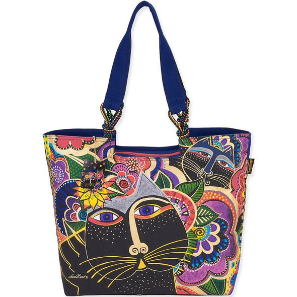 LAUREL BURCH - Shoulder Tote 21"X5"X15"-Carlotta's Cats (LB5490) 651462122726