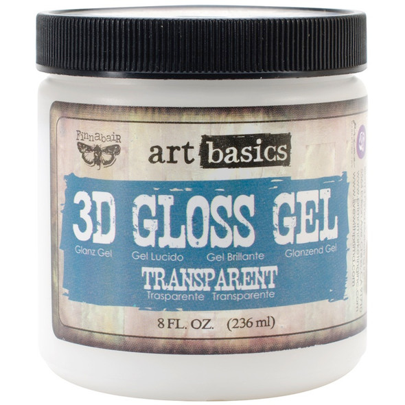 PRIMA - Finnabair Art Basics 3D Gloss Gel 8oz-Transparent (961381) 655350961381