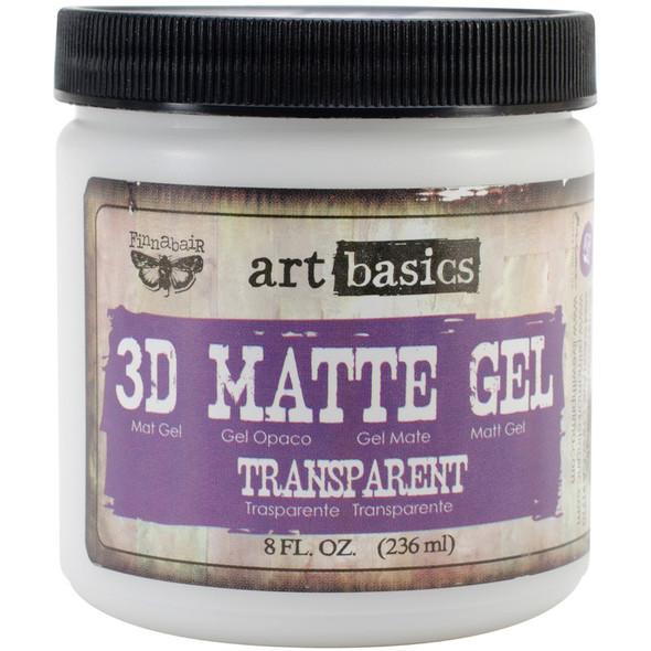 PRIMA - Finnabair Art Basics 3D Matte Gel 8oz-Transparent (961398) 655350961398