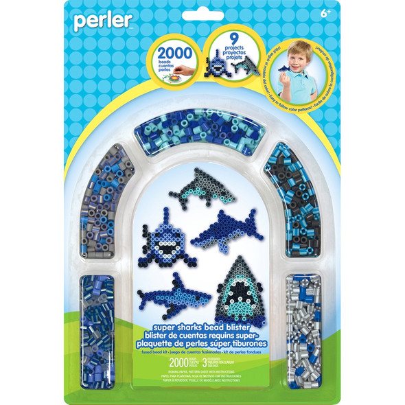 PERLER - Fused Bead Kit-Sharks (80-62976) 048533629763