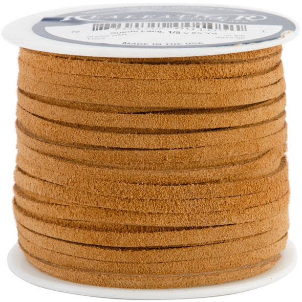 REALEATHER CRAFTS - Suede Lace .125"X25yd Spool-Toast (SOS25-2004) 870192001051