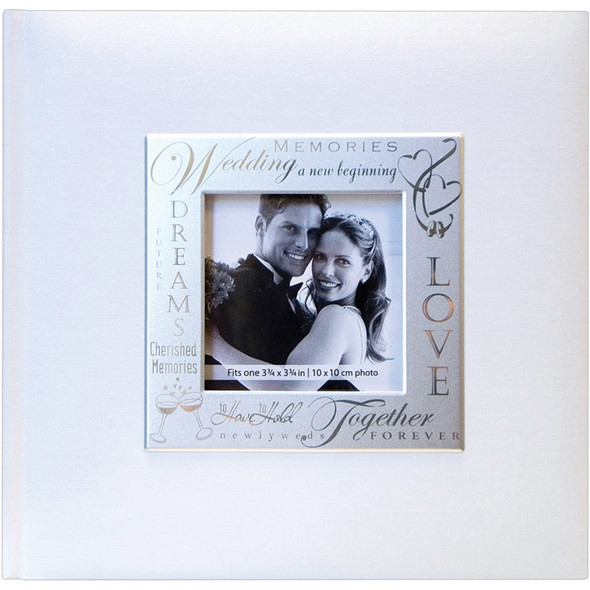 MBI - Fabric Expressions Photo Album 8.5"X8.5" -Wedding - White (846616) 046909466165