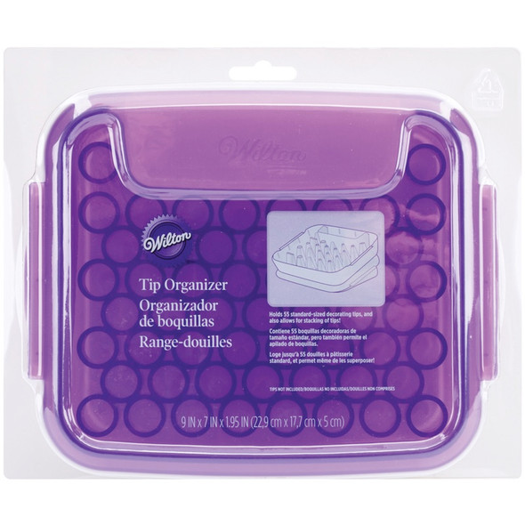 WILTON - Tip Organizer-9"X7"X2" Purple & White (W4058784) 070896387844