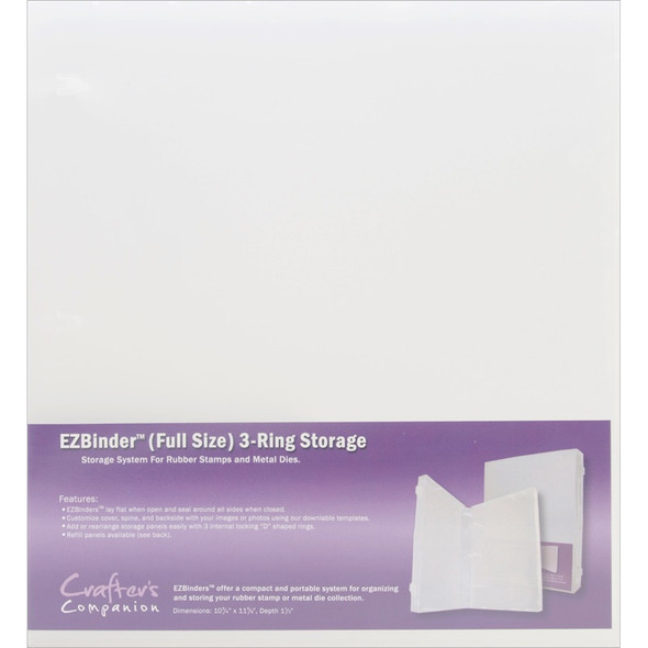 CRAFTER'S COMPANION - Ezbinder 3-Ring Storage - Full Size-10.75"X11.625"X1.5" (SS21) 709650752603