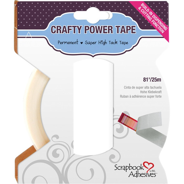 3L - Scrapbook Adhesives Crafty Power Tape With Dispenser-.25"X81' (1638) 093616016381