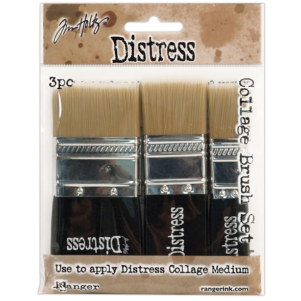 RANGER - Tim Holtz Distress Collage Brush Assortment-1 Each Of 3/4", 1-1/4" & 1-3/4" (TDA50896) 789541050896