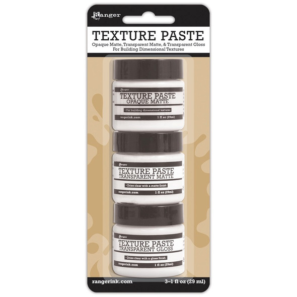 RANGER - Texture Paste 1oz 3pk-1oz Each Of Texture, Matte, Gloss (INK48084) 789541048084