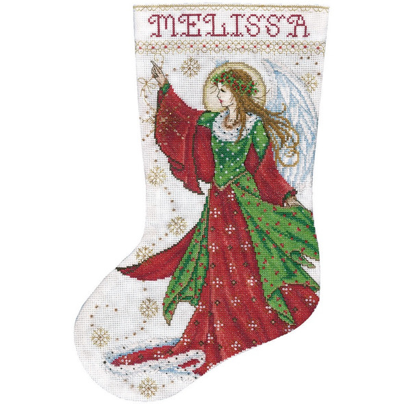 TOBIN - Angel Of Joy Stocking Counted Cross Stitch Kit-17" long 14 count (dw5990) 021465059907