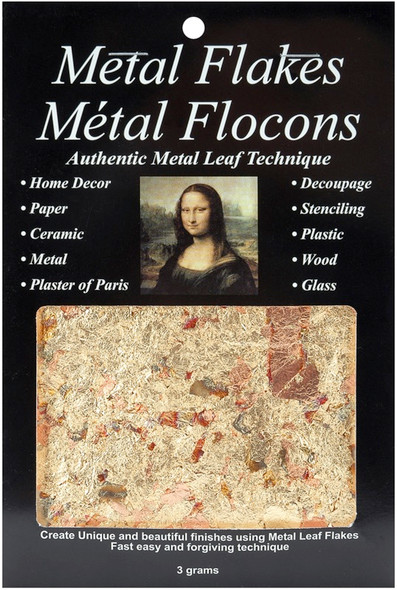 SPEEDBALL ART - Mona Lisa Metal Leaf Flakes 3g-Variegated Gold (10012) 081093100129