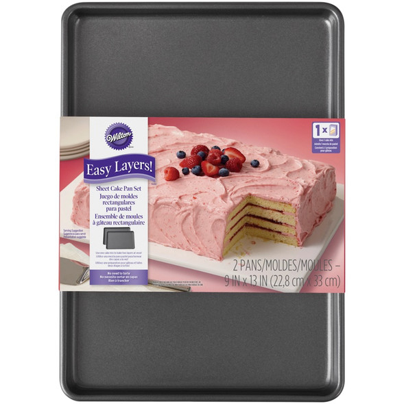 WILTON - Easy Layer Cake Pans 2/Pkg-Sheet 9"X13" (W5747) 070896157478