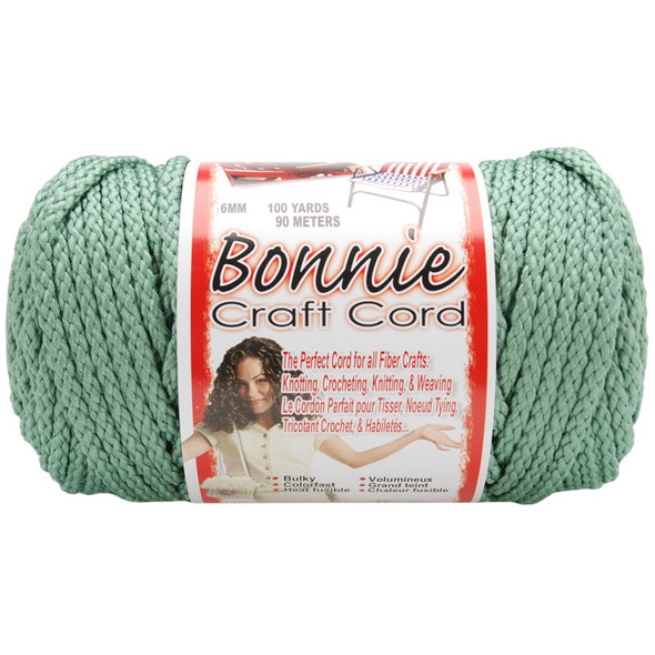 PEPPERELL - Bonnie Macrame Craft Cord 6mmx100yd-Sage (BB6-100-031) 725879670313