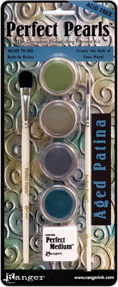 RANGER - Perfect Pearls Pigment Powder Kit-Aged Patina (PPP-KIT-21803) 789541021803