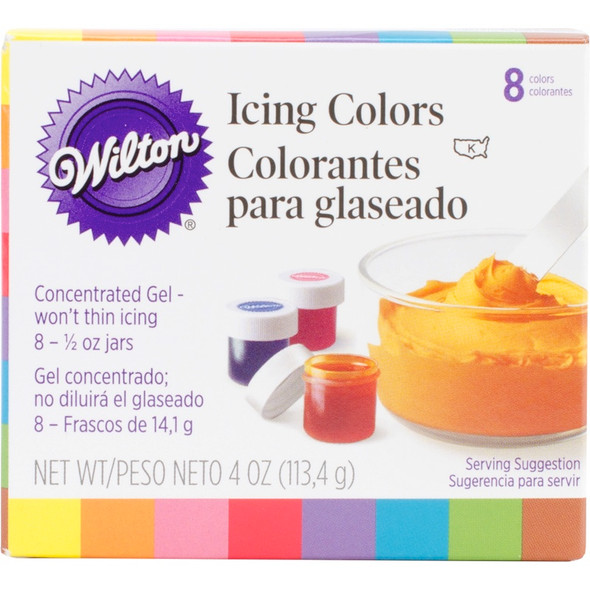 WILTON - Icing Colors .5oz 8/Pkg-Assorted Colors (W6015577) 070896601773