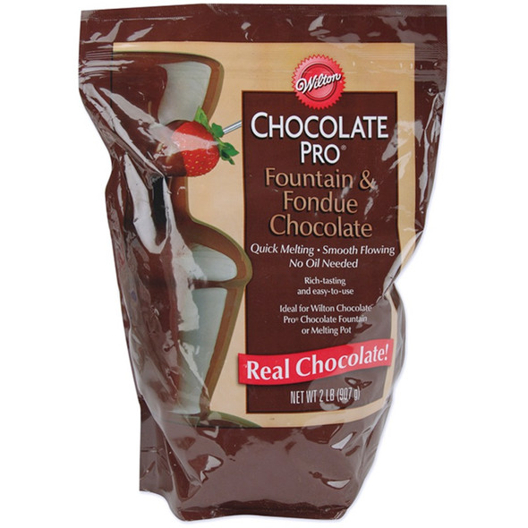 WILTON - Chocolate Pro Fountain & Fondue Wafers 2lb-Chocolate (W2618) 070896426185