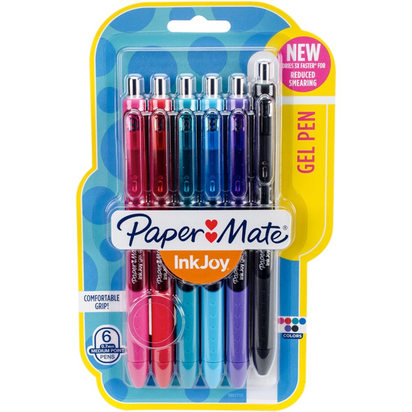 SANFORD - Paper Mate Inkjoy Gel Pens .7mm 6/Pkg-Assorted (1951713) 071641099760