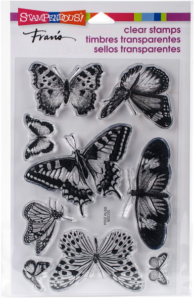 STAMPENDOUS - Perfectly Clear Stamps 4"X6"-Butterflies (SSC028) 744019150058