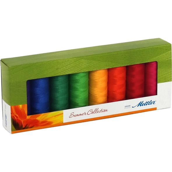 METTLER - Silk Finish Cotton Thread Gift Pack 8/Pkg-Summer (sfc8sum) 762303591264