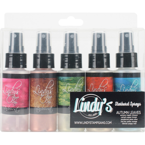 LINDY'S STAMP GANG - Starburst Sprays 2oz 5/Pkg-Autumn Leaves (SS-SET-1) 818495011810