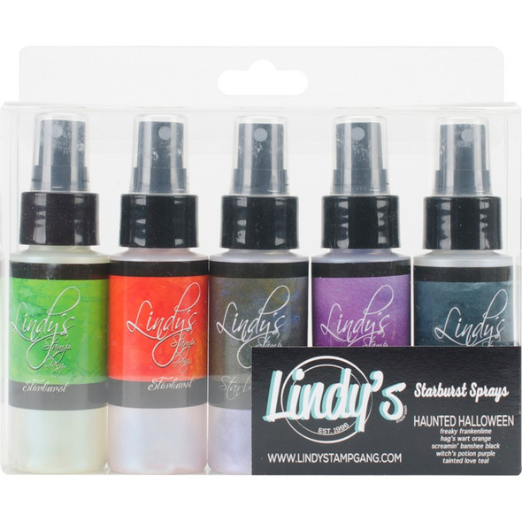 LINDY'S STAMP GANG - Starburst Sprays 2oz 5/Pkg-Haunted Halloween (SS-SET-3) 818495011926