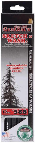 GENERAL PENCIL - Sketch & Wash Pencils ?/Pkg - (588GP) 044974005883