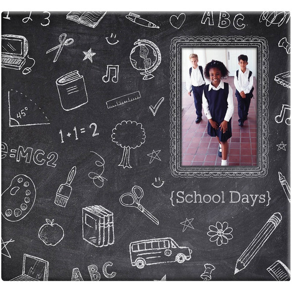 MBI - Chalkboard Post Bound Album With Window 12"X12"-Chalk Design (860089) 046909600897