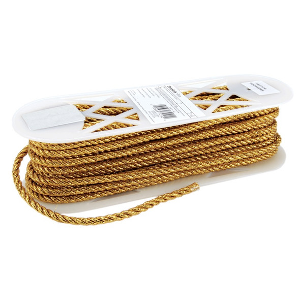 WRIGHTS - Large Metallic Twisted Cord 1/4"X18yd-Gold (186 8771-046) 070659741920