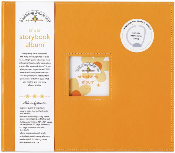 DOODLEBUG - Storybook Album 12"X12"-Tangerine (DBSBA12-2725) 842715027251