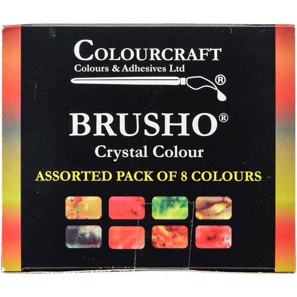 COLORFIN - Brusho Crystal Colours Set 8/Pkg - (BASS08) 5060133853589