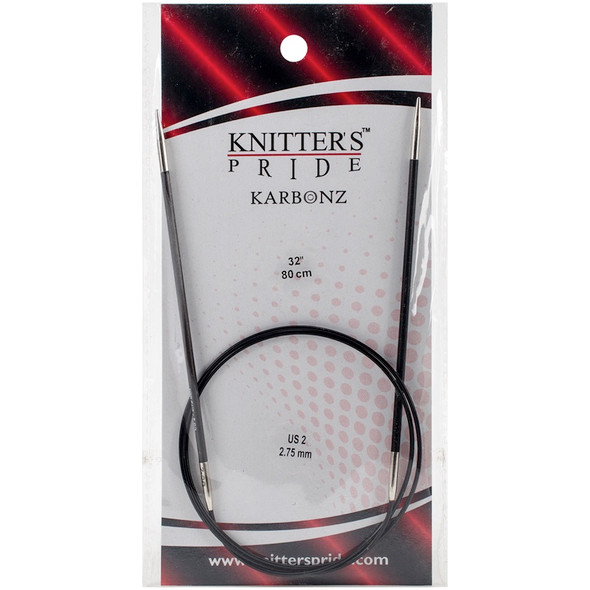 KNITTER'S PRIDE - Karbonz Fixed Circular Needles 32"-Size 2/2.75mm (Kp110224) 8904086240089