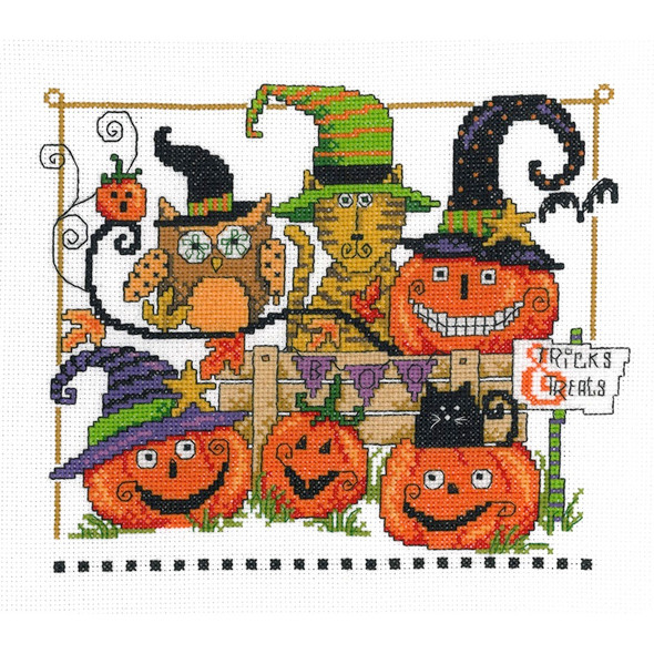 IMAGINATING - Boo Friends Counted Cross Stitch Kit-9"x7.5" 14 count (i2842) 054995028426