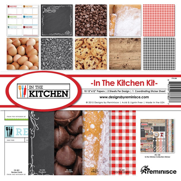 REMINISCE - Collection Kit 12"X12"-In The Kitchen Scrapbooking Paper (ITK200) 895707378077