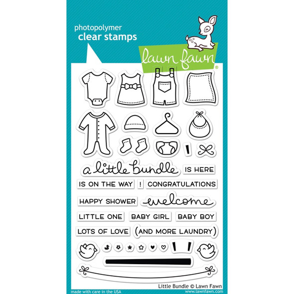 LAWN FAWN - Clear Stamps 4"X6"-Little Bundle (LF1127) 035127963259