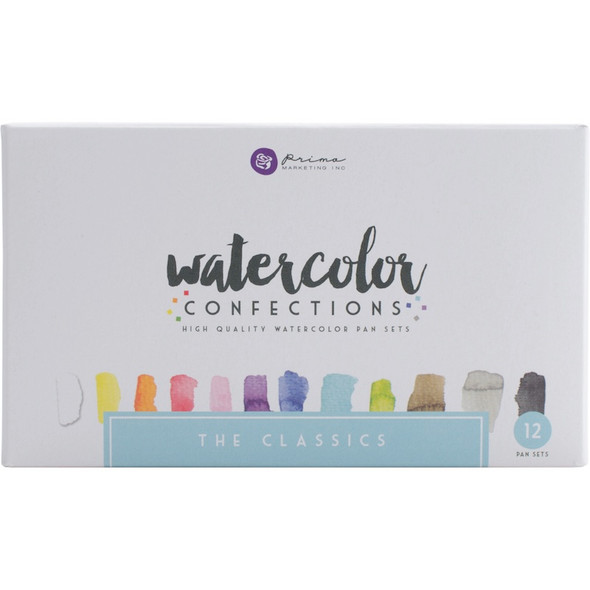 PRIMA - Watercolor Confections Watercolor Pans 12/Pkg-The Classics (584252) 655350584252