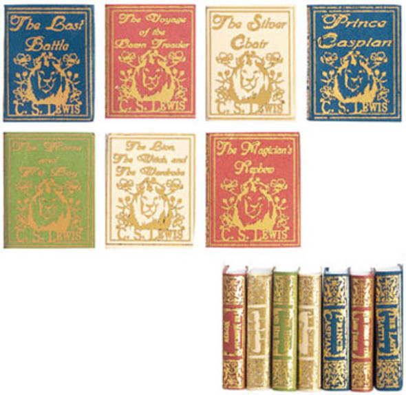 NEW CREATIONS 1" Scale Dollhouse Miniature - Lewis, CS- Chronicles of Narnia Books (NI102)