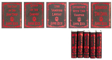 NEW CREATIONS - 1" Scale Rice Ann (Red Foil) 5 Books in a Set Dollhouse Miniature (NI178)